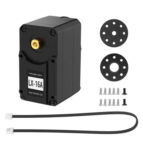 Hiwonder LX-16A Full Metal Gear Serial Bus Servo with Real-Time Feedback Function for RC Robot (Control Angle 240°)