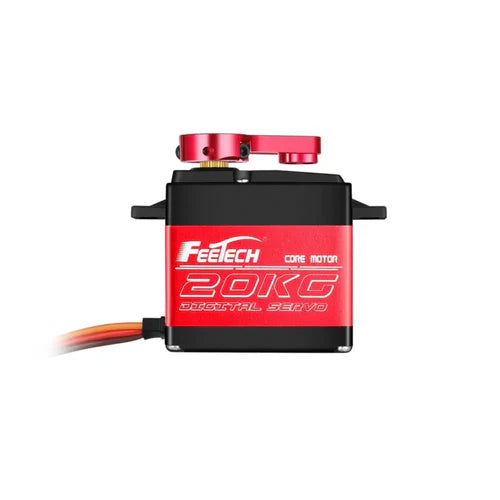 FeeTech 180° Digital Servo 7.4V 20kg/cm FT5320M with Copper Gears, Ball Bearings, PA+Aluminum Case