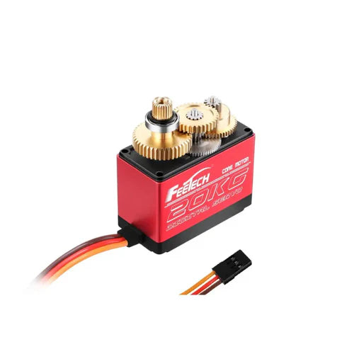 FeeTech 180° Digital Servo 7.4V 20kg/cm FT5320M with Copper Gears, Ball Bearings, PA+Aluminum Case