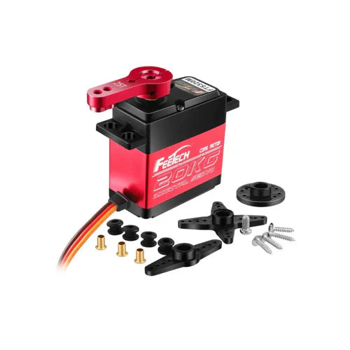 FeeTech 180° Digital Servo 7.4V 20kg/cm FT5320M with Copper Gears, Ball Bearings, PA+Aluminum Case