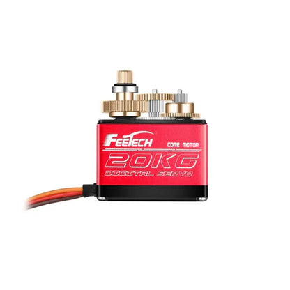 FeeTech 180° Digital Servo 7.4V 20kg/cm FT5320M with Copper Gears, Ball Bearings, PA+Aluminum Case
