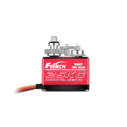 FeeTech FT6325M 360° Digital Servo 7.4V 25kg/cm – Full Rotation Steel Gear Servo with PA+Aluminum Case