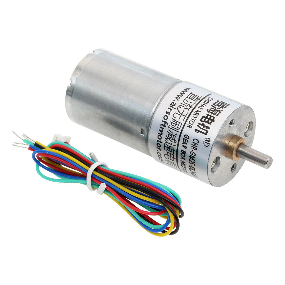 GM25 BLDC Gear Motor 12V 24V with PWM Speed Control & Hall Feedback