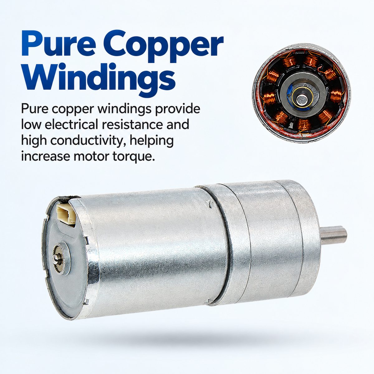 GM25 BLDC Gear Motor 12V 24V with PWM Speed Control & Hall Feedback