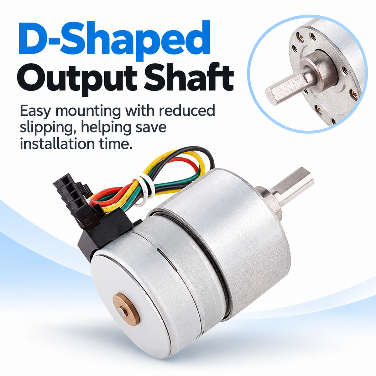 37mm Geared Stepper Motor 2-Phase 4-Wire High Torque 12V