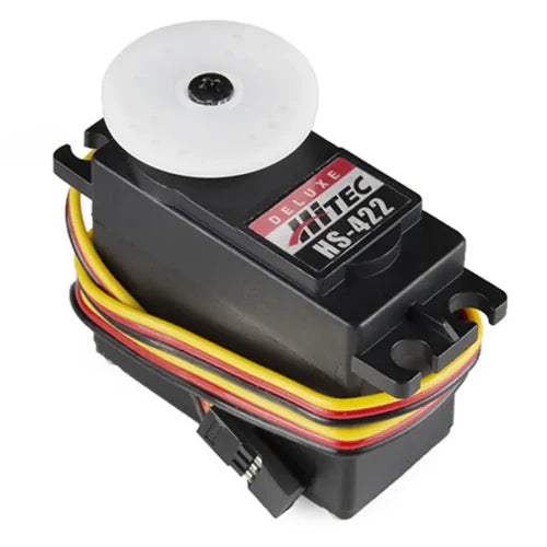 Hitec HS-422 Standard Servo Motor – 3-Pole, Dual Oilite Bearings, 57 oz-in Torque, 0.16s Speed
