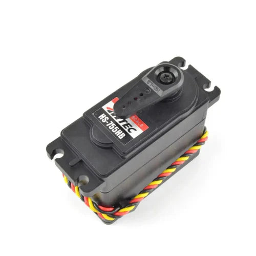 Hitec HS-755HB Giant Scale Servo Motor – Karbonite Gears, 13.2 kg-cm Torque, 0.23 sec/60°, Heavy-Duty Performance for Large-Scale RC Models