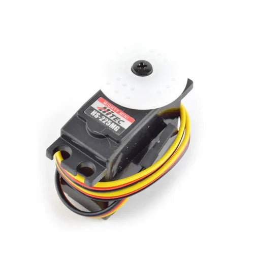 HS-225MG High Performance Mini Servo – 3-Pole Motor, Top Ball Bearing, High Torque 4.8V/6.0V, Lightweight Precision RC Servo