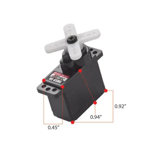 HS-65MG Metal Gear Feather Micro Servo Motor – High Torque, Lightweight Micro Servo for RC Helicopters, Cars, and Park Flyers