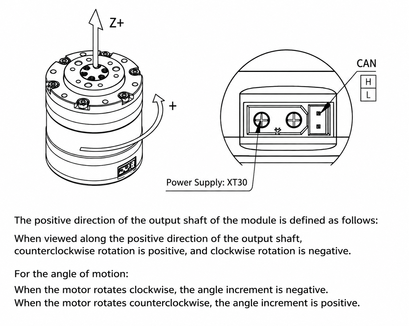 HT4310-J36-2E Robot Servo Motor 24V CAN Bus Joint Actuator for Humanoid Robot Arm