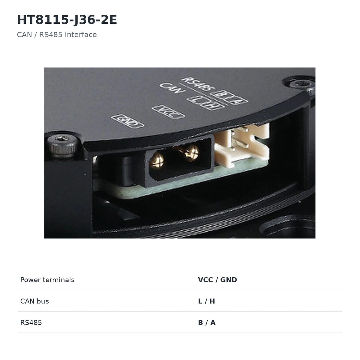 HAITAI HT8115-J36-2E Robot Joint Actuator 36:1 CAN RS485 Servo Motor