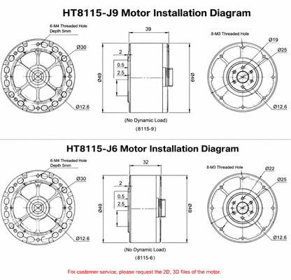 HT8115-J9 Planetary Gear Servo Motor 36V 14Nm High Torque Robot Joint Actuator with CAN Control