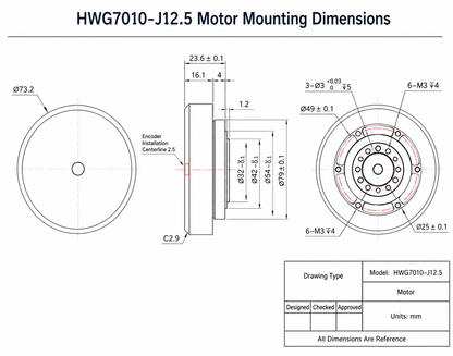 HWG Series Frameless Brushless Planetary Gear Motor for Exoskeleton & Rehabilitation Robots | High Torque Joint Actuator 24V