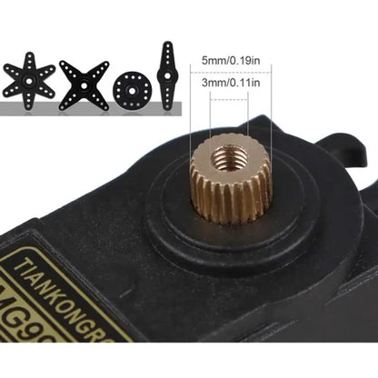MG995 Servo Motor 20kg Metal Gear RC Servo (4-Pack) – High Torque, Precision Control, All-Metal Gears