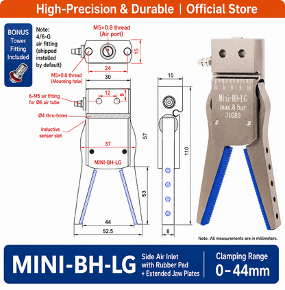 Mini Pneumatic Robotic Gripper – Industrial Mechanical Hand Clamp for Automation