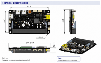 ORIN NX V2 Carrier Board for NVIDIA Jetson Orin NX / Orin Nano AI Robot Development Board with CAN, Dual CSI, M.2 SSD & WiFi