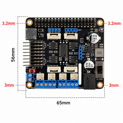 Raspberry Pi Multi-Function Motor Driver Control Board for Raspberry Pi 4B 3B+ DC Stepper Servo Motor Control